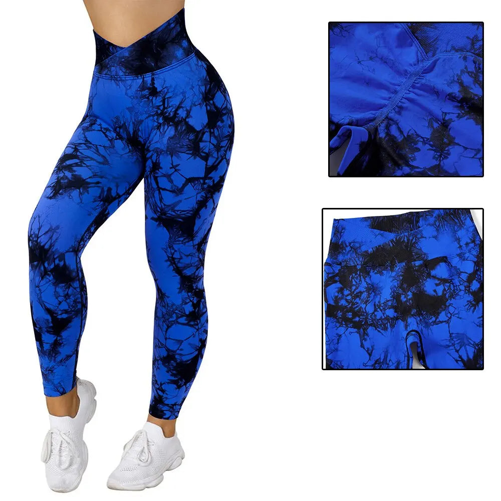 Aught Dye-Legging de fitness push-up pour femme, pantalon de sport d'entraînement, tenue féminine Scrunch Butt, legging de gym sans couture