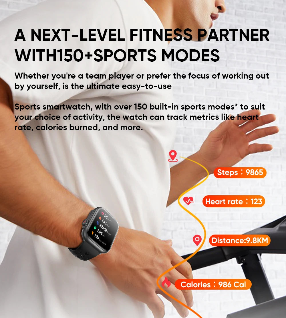 2025 nouvelle mode sport montre intelligente hommes femmes 1.85 pouces HD AMOLED plein écran tactile IP68 étanche Bluetooth appel montres intelligentes