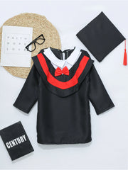Robe de remise de diplôme pour enfants de la maternelle, avec capuchon à pompon, uniforme de diplômé de l'école primaire préscolaire, Costume de fête Cosplay de photographie