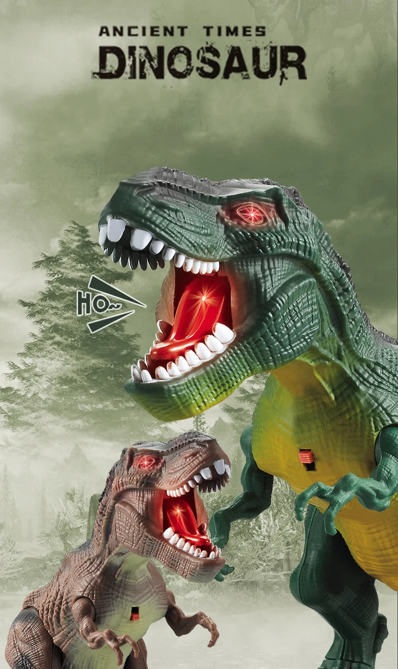 Dinosaur toys for children 3+, electric audiovisual dinosaur model, electronic walking robot, dinosaur toy, battery not included