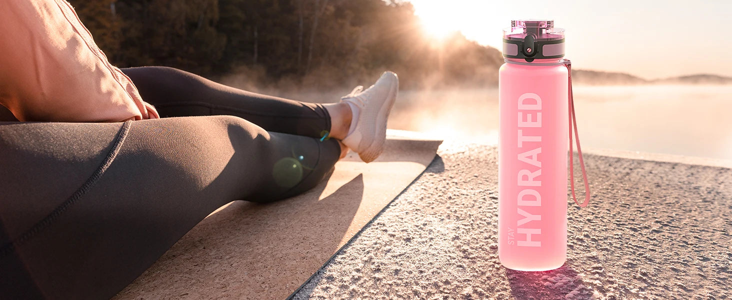 Bouteille d'eau de 32oz bouteille d'eau de Sport de motivation bouteilles de boisson étanches Sports de plein air bouilloire de voyage bouteille d'eau potable