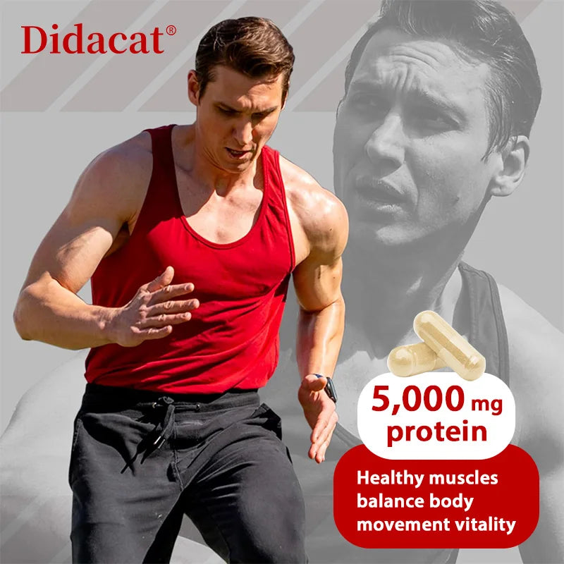 Capsules de protéines de lactosérum - Contient 5000 mg de protéines - Soutient la récupération, la santé musculaire équilibrée, sans gluten, NON-GMO