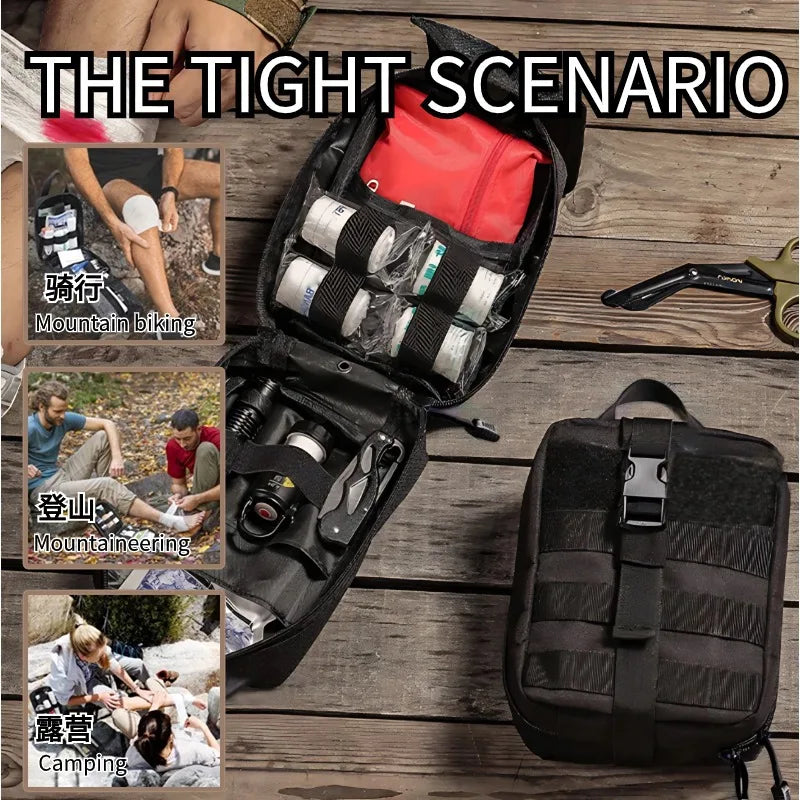 Sac de taille EDC Molle Powder IFAK, trousse médicale d'urgence de survie, trousse de premiers soins en plein air, accessoires de camping et de randonnée, sac de chasse