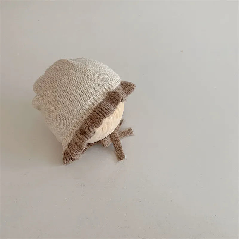 Chapeau de Style Coréen pour Bébé Fille, Chapeau Chaud à Oreilles, Accessoires pour Nouveau-né de 1 an et 2 ans, Automne et Hiver