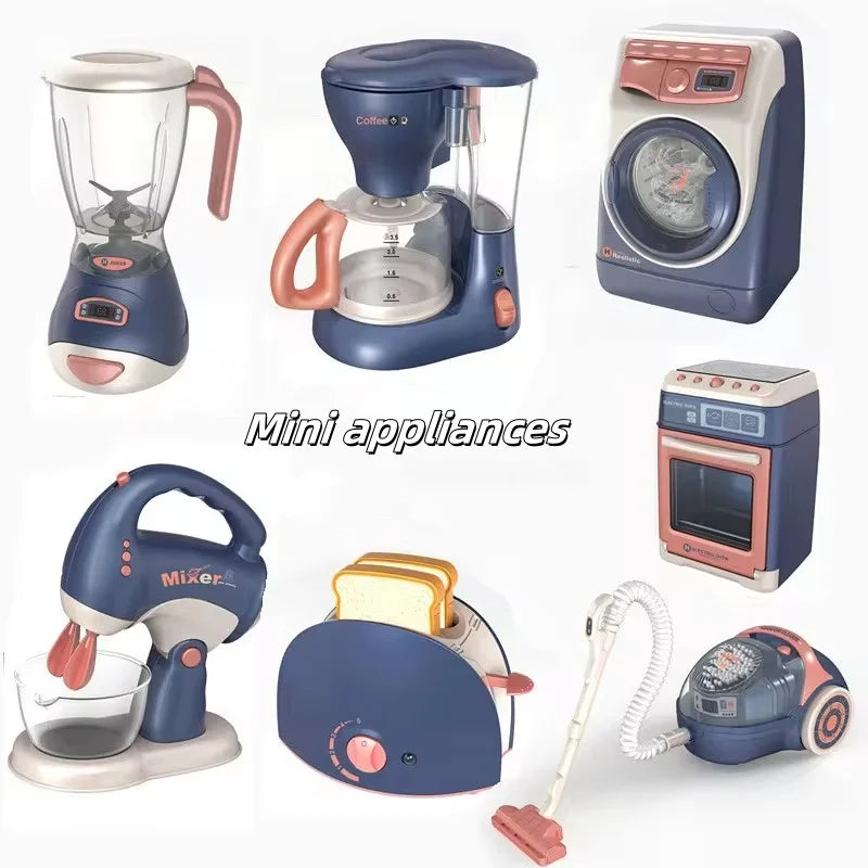 Nouveau ensemble de cuisine électrique simulé, jouets ménagers pour enfants, appareils de simulation, jouets pour enfants, Machine à laver, appareils cadeaux