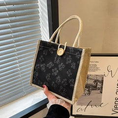 2025 sacs en lin sac à main pour femmes Shopper sac fourre-tout sac de créateur de mode pratique grande capacité pour voyage sac d'épicerie