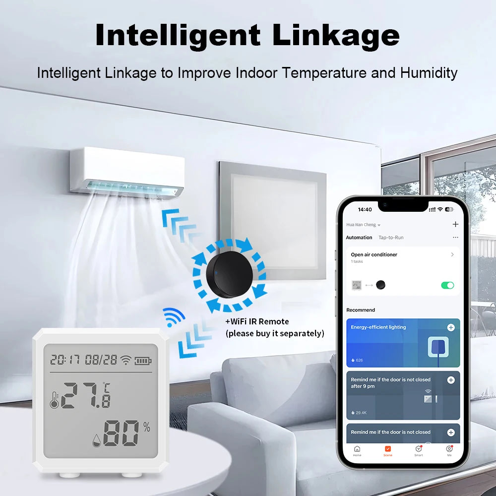 Compteur intelligent de température et d'humidité WiFi Graffiti compteur de température et d'humidité application Mobile sans fil contrôle à distance de la température