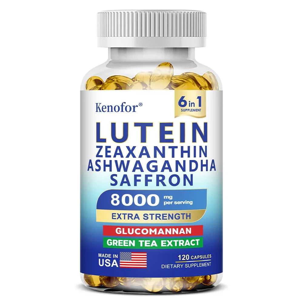 Suppléments de lutéine et de zeaxanthine, 8000 mg par service |   Complément alimentaire essentiel pour les vitamines oculaires et santé de la vision, NON GMO