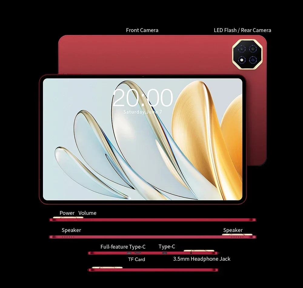Teclast T60 AI tablette Allwinner A733 octa-core 12 pouces 2K HD TDDI écran 6GB RAM 128GB ROM Android 15 WiFi6 8000mAh 13MP + 5MP