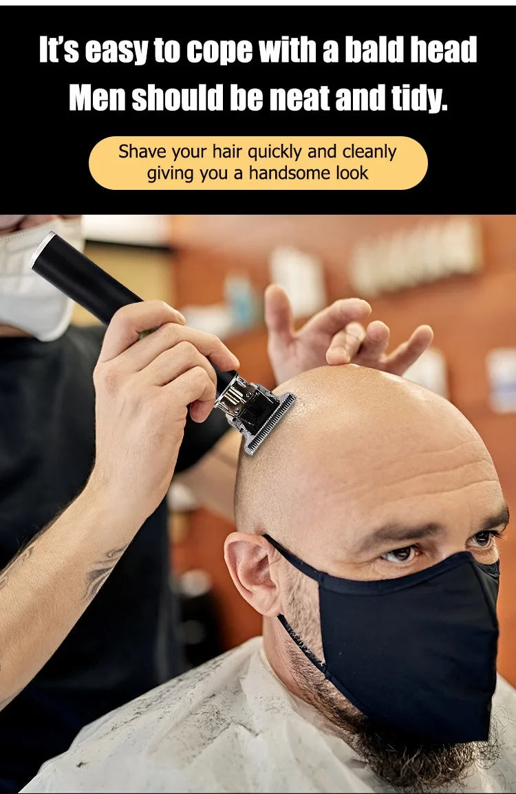Tondeuse à cheveux professionnelle Machine de coupe de cheveux barbier tondeuse à cheveux Rechargeable tondeuse à cheveux en métal pour hommes