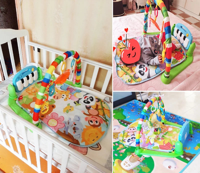 Tapis de jeu Musical pour bébé, support de gymnastique, tapis de jeu pour enfant, Puzzle, clavier de Piano, tapis de jeu pour bébé, tapis de jeu pour ramper, jouet pour bébé, cadeau