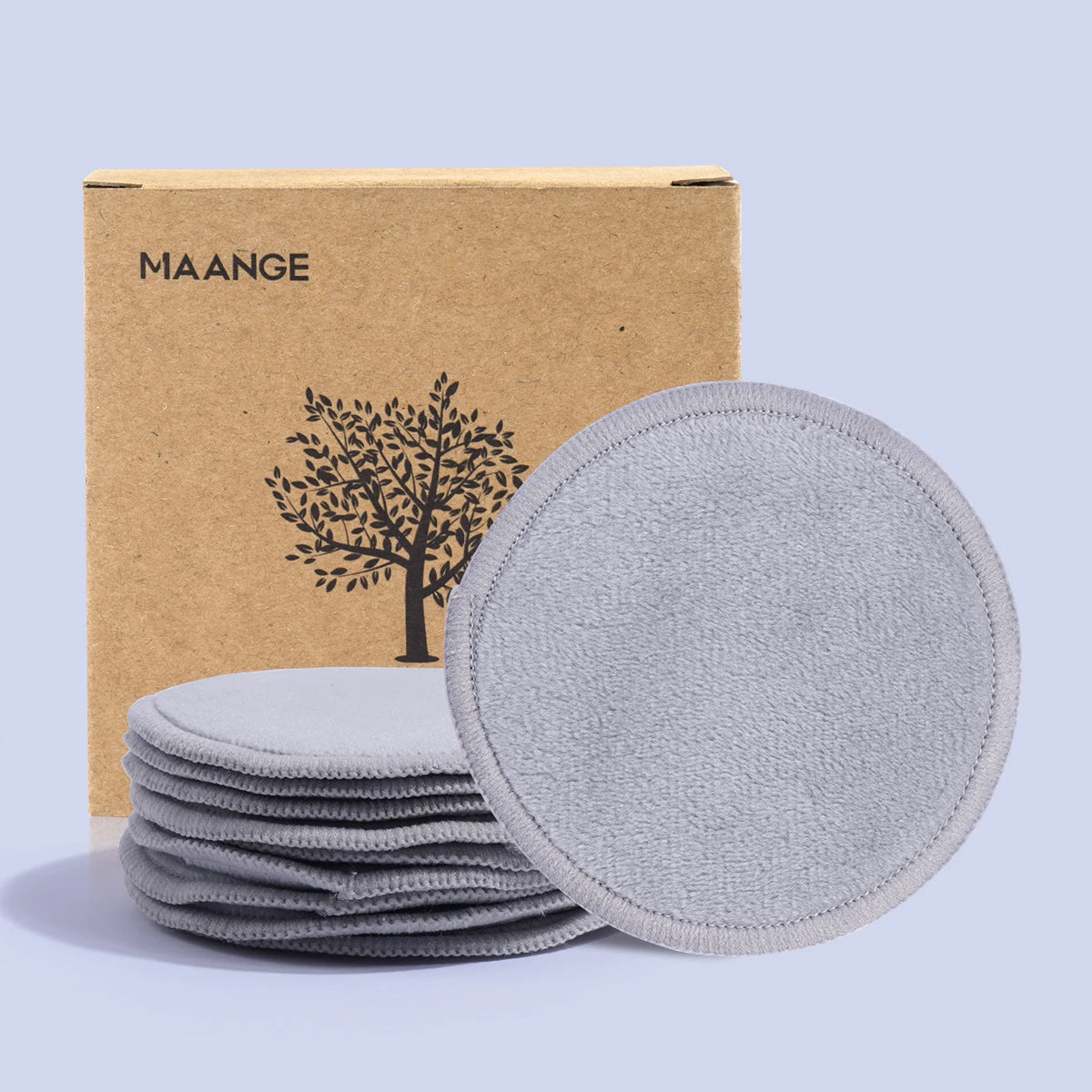 MAANGE-Tampons démaquillants réutilisables, lavables, pour le nettoyage du visage, éponge propre, crème liquide, démaqucorporelle, outils cosmétiques, 10 paquets