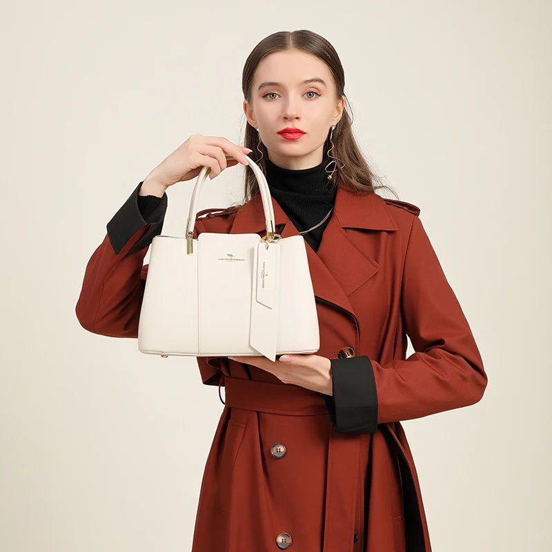 Sac à main de luxe imprimé grande capacité en cuir souple pour femmes, sac à bandoulière de loisirs de styliste pour dames