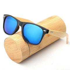 Lunettes de soleil en bois de bambou pour hommes et femmes, classiques, Non polarisées, UV400, Vintage, pour la conduite, noires, pour la pêche, UV400