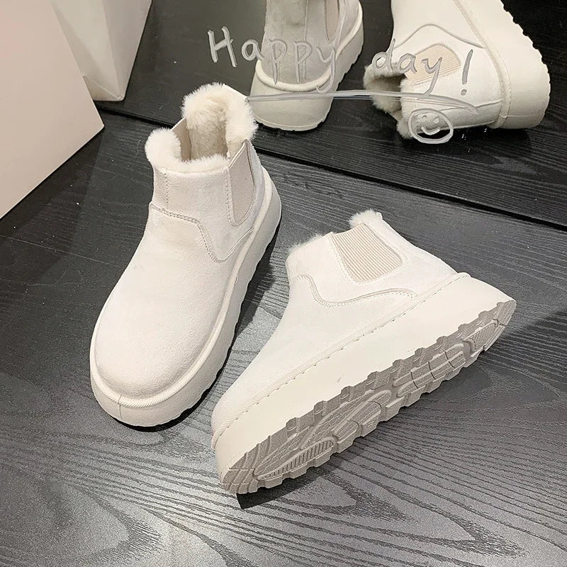 2025 nouvelles bottes de neige à semelles épaisses pour femmes en peluche chaude marque de luxe bottines de créateur hiver Mujer Botas nouvelles bottines pour femmes