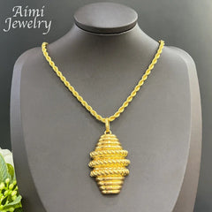 Ensemble de bijoux en cuivre plaqué or 18 carats pour femmes, collier pendentif exquis, boucles d'oreilles pendantes, cadeaux de fête de mariage, patients européens, Dubaï