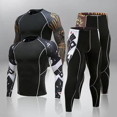 New Men's Thermal Underwear Sets, Compression Sports Suit, Sweat-Wicking, Quick-Drying Thermal Underwear, Men's Long Johns Sets