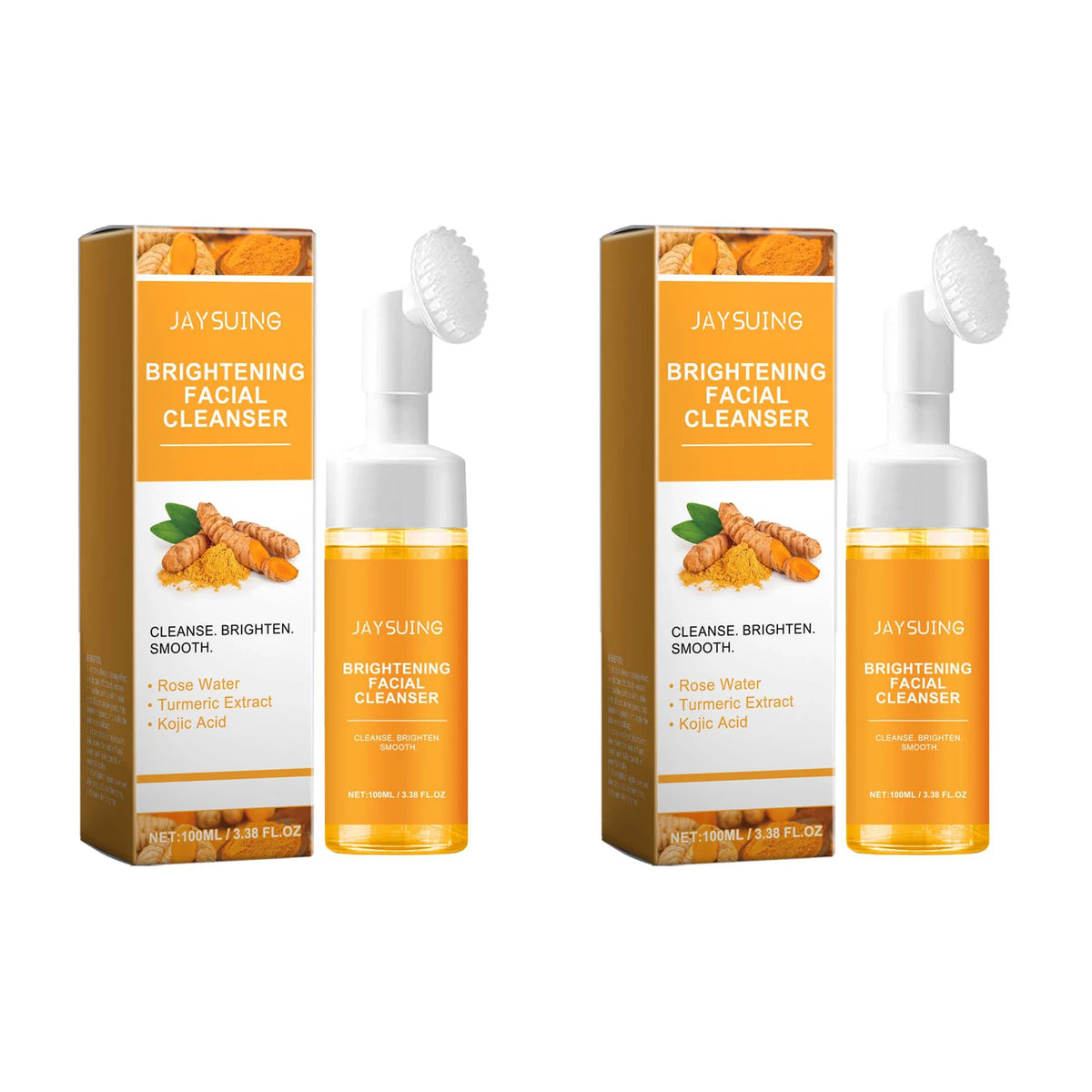 Jaysuing nettoyant au curcuma nettoyage en profondeur éclaircit la peau hydratant Anti-rides nourrissant en profondeur doux hydratant soins de la peau