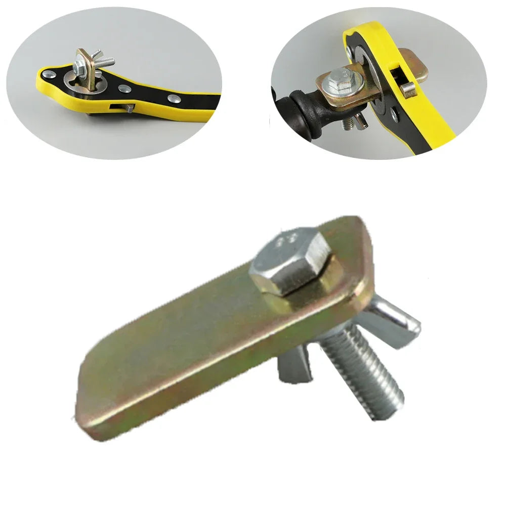 Clé à cliquet pour cric de voiture, ciseaux de voiture permettant d'économiser du travail, clé à cliquet pour pneu, clé à cosse de roue, outil de réparation manuel en acier à haute teneur en carbone