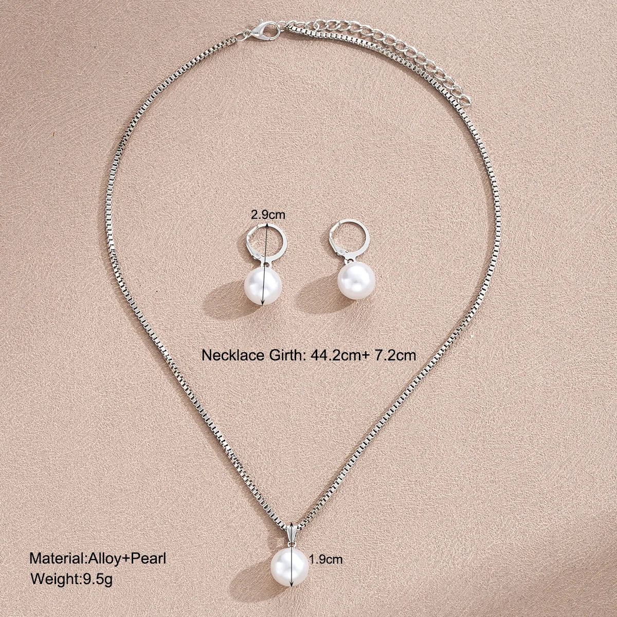 Ensemble de bijoux en perles pour femmes, boucles d'oreilles pendantes, pendentif, collier, Simple, délicat, tenue quotidienne, accessoires de fête