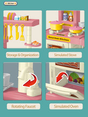 Accessoires de cuisine pour enfants, ensemble de jeu, jouets, aliments de cuisine, casseroles, Pots à lait, fourchette à pain pour enfants de 3 ans et plus, garçons et filles