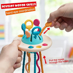 Jouets sensoriels Montessori pour tout-petits de 6 à 18 mois, jouet d'activité UFO en Silicone de qualité alimentaire, jouets de voyage Fidget