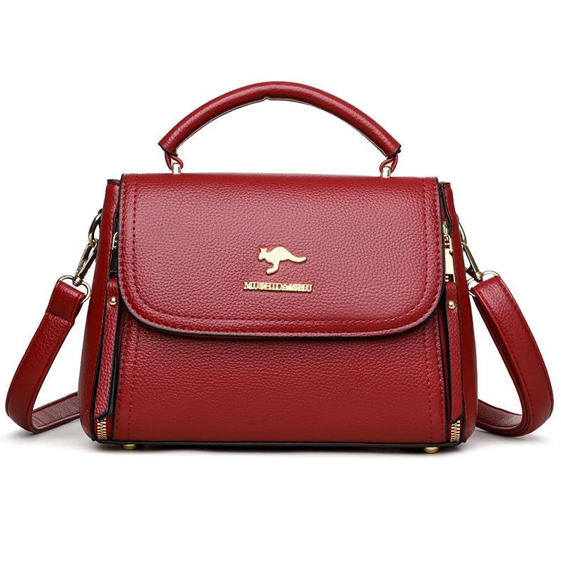 Women's soft leather top-handle bags, luxury design, insider messenger bags, high-quality handbags and purses, CommConsul Handbag 