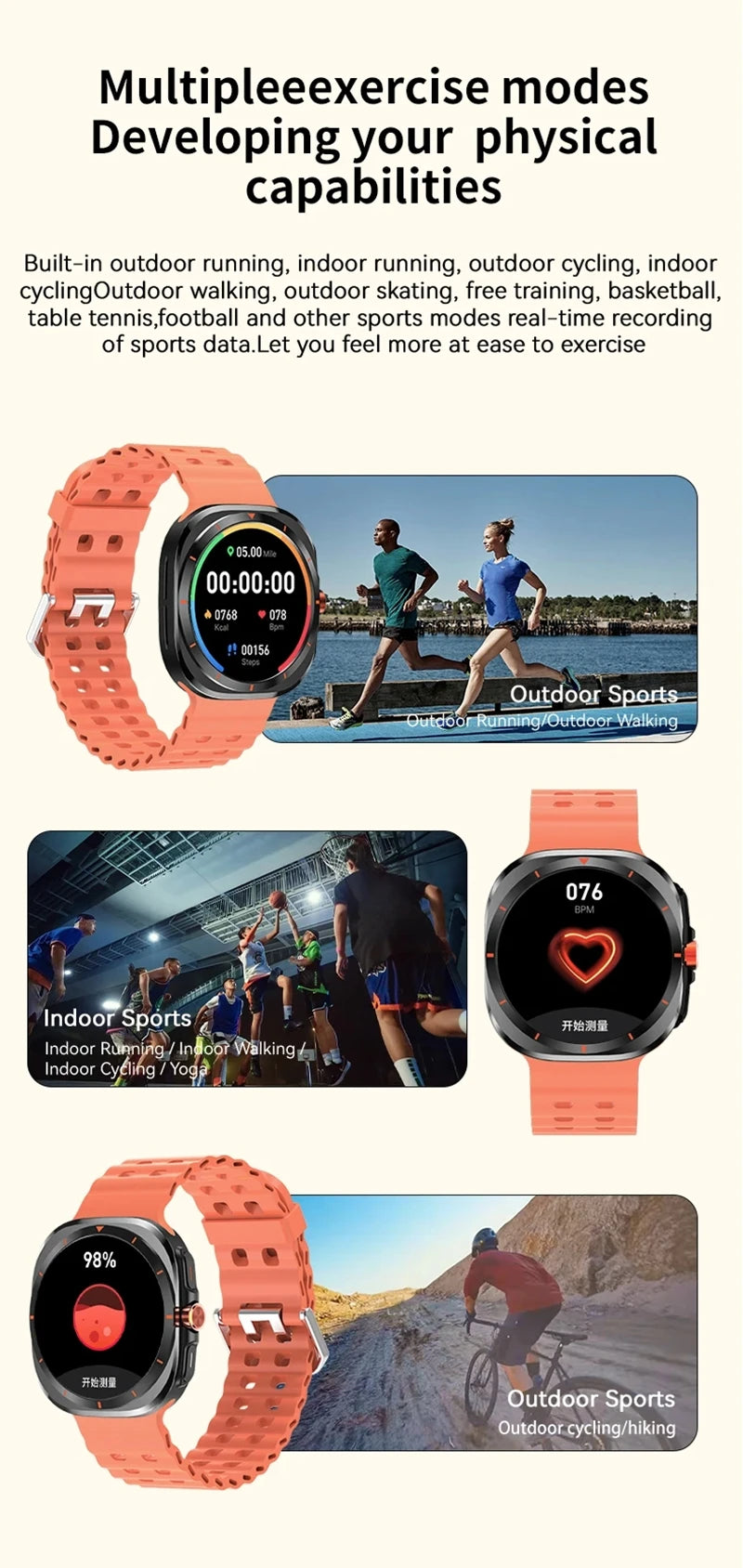 2025 nouvelle montre intelligente GT7 Ultra 1.52 pouces AMOLED HD affichage Bluetooth parlant sport Smartwatch hommes femmes montre cadeau