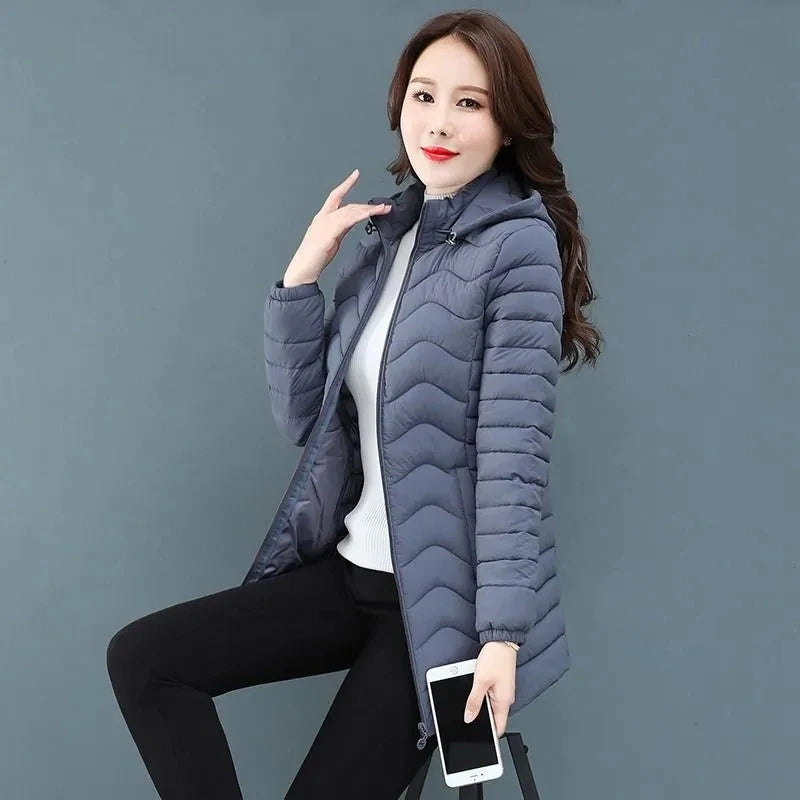 2025 nouvelle veste d'hiver de haute qualité pardessus stand-callor manteau femmes mode vestes hiver chaud femme vêtements décontracté Parkas
