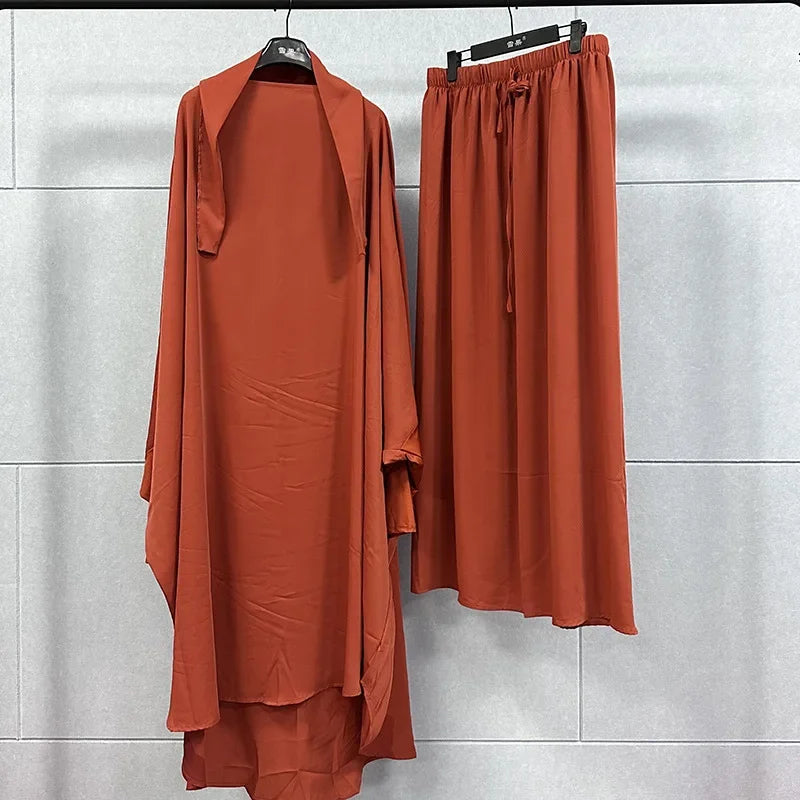 Abayas du Ramadan pour femmes musulmanes, ensemble de 2 pièces, robe Hijab, vêtement de prière, Abaya, longue tiens imar, robe arabe, vêtements islamiques