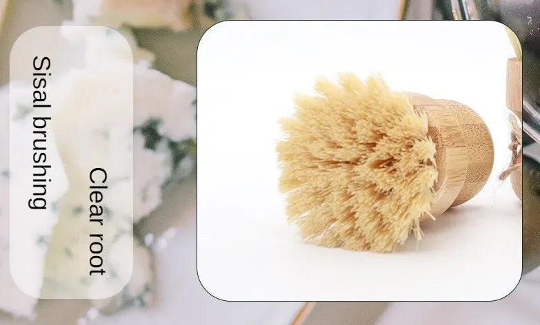 Brosse de nettoyage de cuisine, brosse à vaisselle en bois avec Sisal naturel et noix de coco, Durable, Portable, écologique, zéro déchets, 2 pièces/ensemble