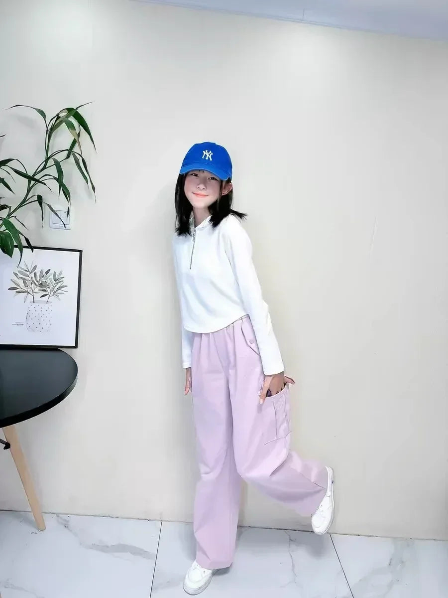 1 pièces filles vêtements pantalons filles à jambes larges enfants glace soie salopette nouveau anti-moustique pantalon sport Style vêtements porter à l'extérieur