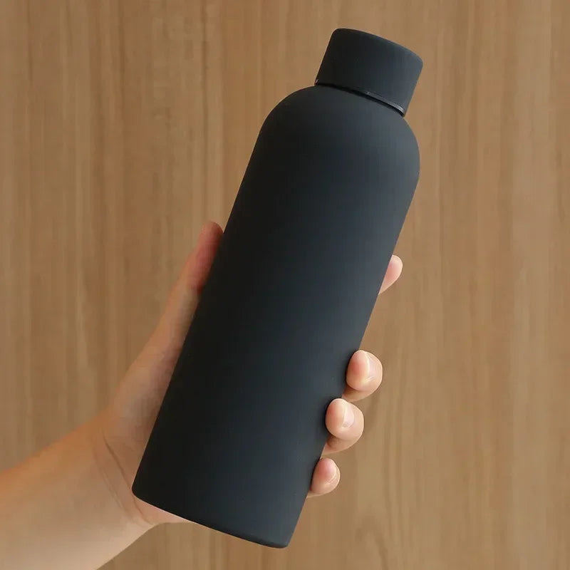 Bouteille Thermos en acier inoxydable, bouteille d'eau thermique, tasse à café, gobelet isolé sous vide, peinture en caoutchouc, bouilloire de sport