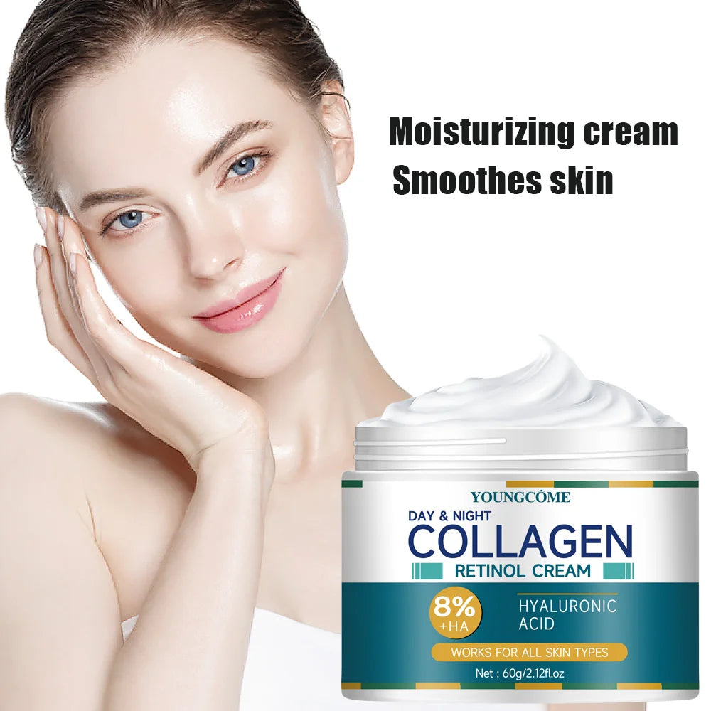 Crème au collagène qui hydrate en profondeur, nourrit la peau pour restaurer titut, anti-rides et vieillissement, rétrécit les pores