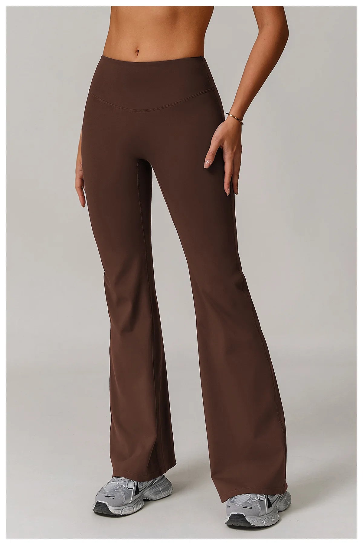 Taille haute pantalon à jambes larges Leggings femmes collants Fitness cloche-bas Yoga élastique Leggings Push Up gymnastique entraînement pantalon évasé