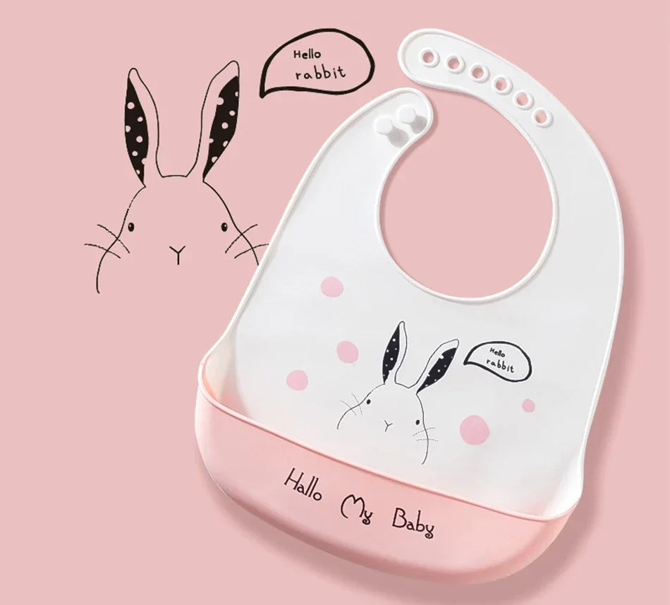 Bavoirs en Silicone souple pour bébés garçons et filles, bavoir imperméable pour nourrissons, tabliers de dessin animé pour nouveau-nés, bavoirs pour tout-petits, tissus pour rots, Bandana