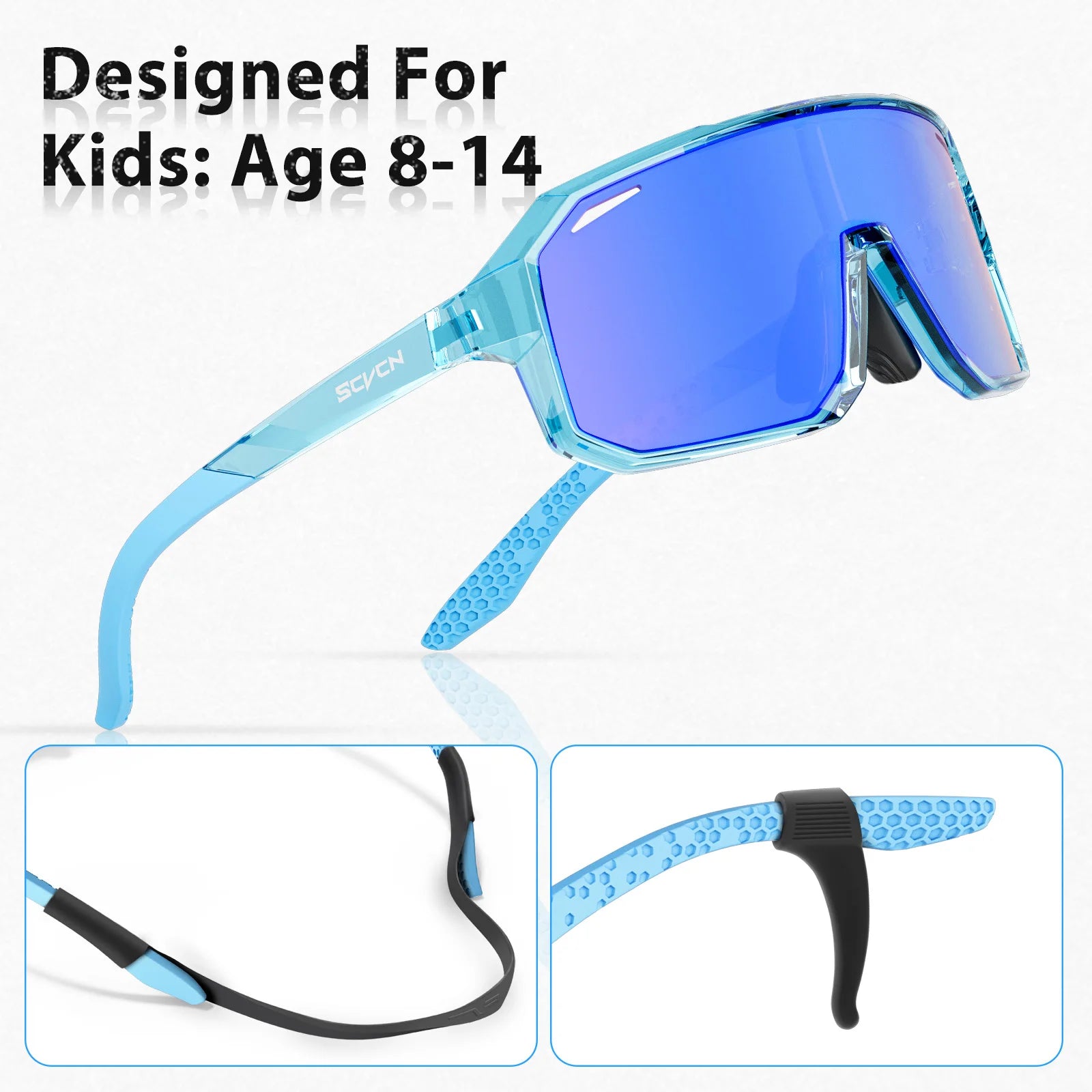 SCVCN enfants cyclisme lunettes de soleil enfants cyclisme lunettes UV400 vélo lunettes filles vtt Camping pêche Sports de plein air accessoires