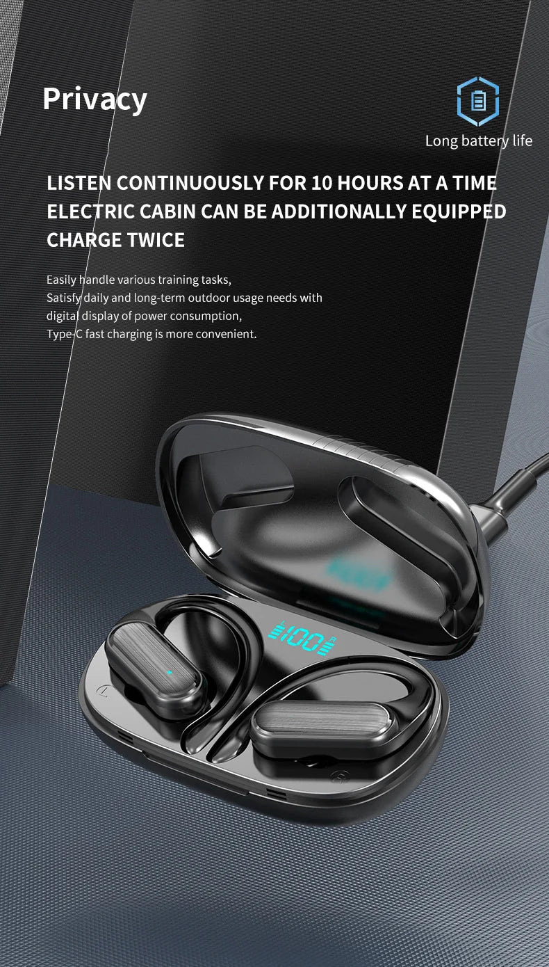 Bluetooth wireless headphones, HD sound quality, stereo, universal, touch light, high-quality mini ear tips, sweat-resistant