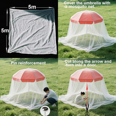 DIY mosquito net for outdoor hunting, garden, dormitory, tent, picnic, camping; adjustable size mosquito net, 2*3, 3*5/15, 5*5, 6*6m DIY net