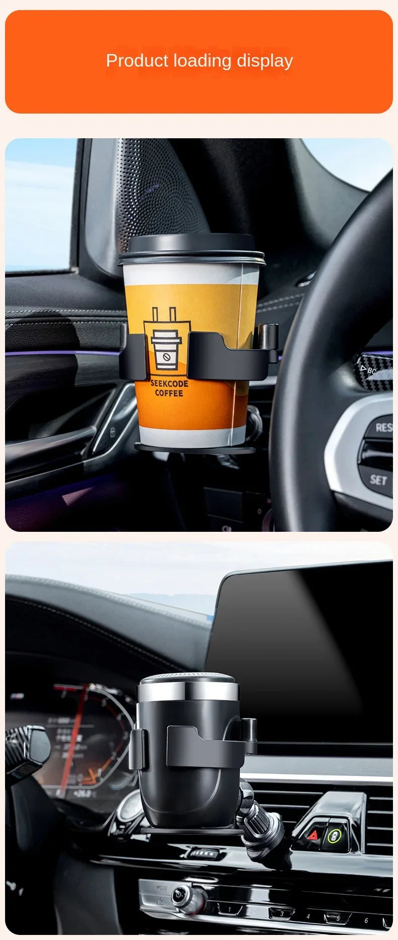 Porte-gobelet d'eau pour voiture, porte-boisson au thé, sortie de climatisation, cendrier, siège à cadre fixe, multifonction
