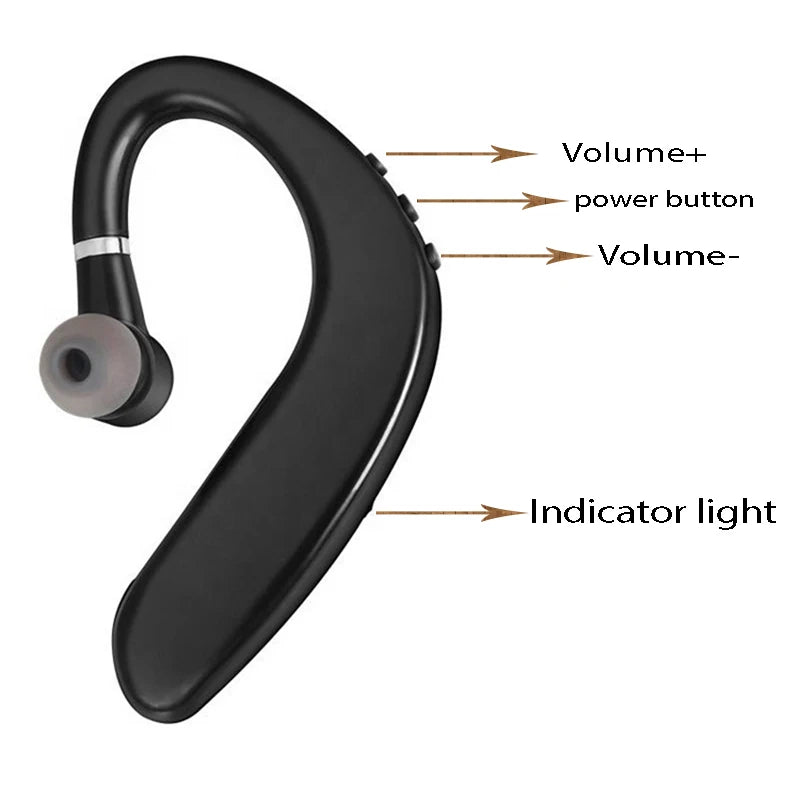 Casque sans fil Bluetooth 5.0 écouteurs HiFi stéréo étanche casque d'affaires écouteur mains libres avec micro pour téléphones intelligents