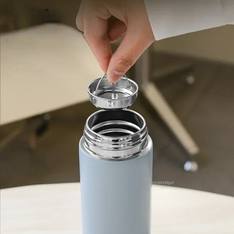 Bouteille d'eau Thermos intelligente de 200ML, affichage Intelligent de la température, flacons sous vide en acier inoxydable, avec filtre, tasse en T