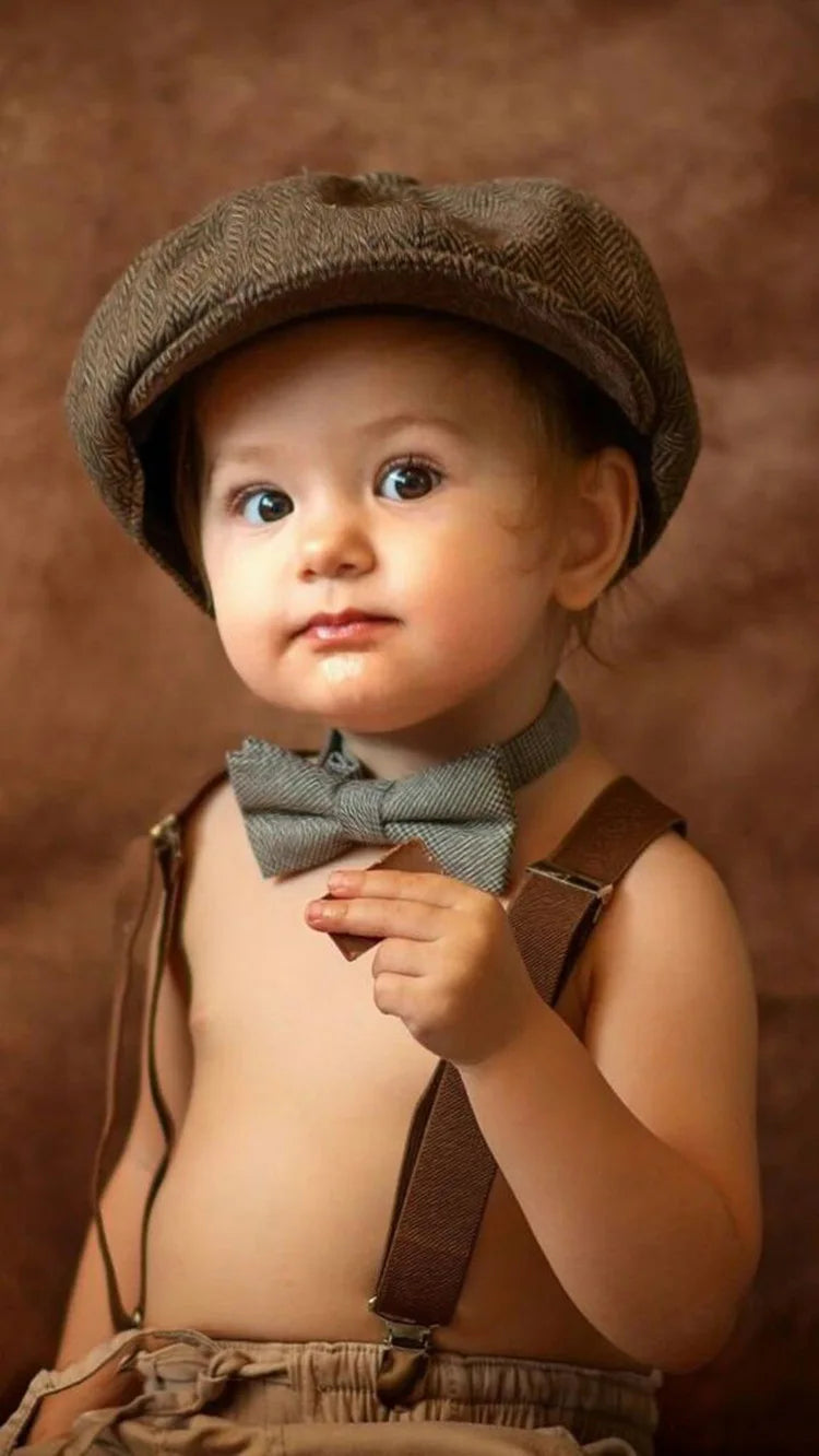 Casquette béret Vintage pour enfants, joli et élégant, chapeau de journal Ca rétro et Tweed pour enfants