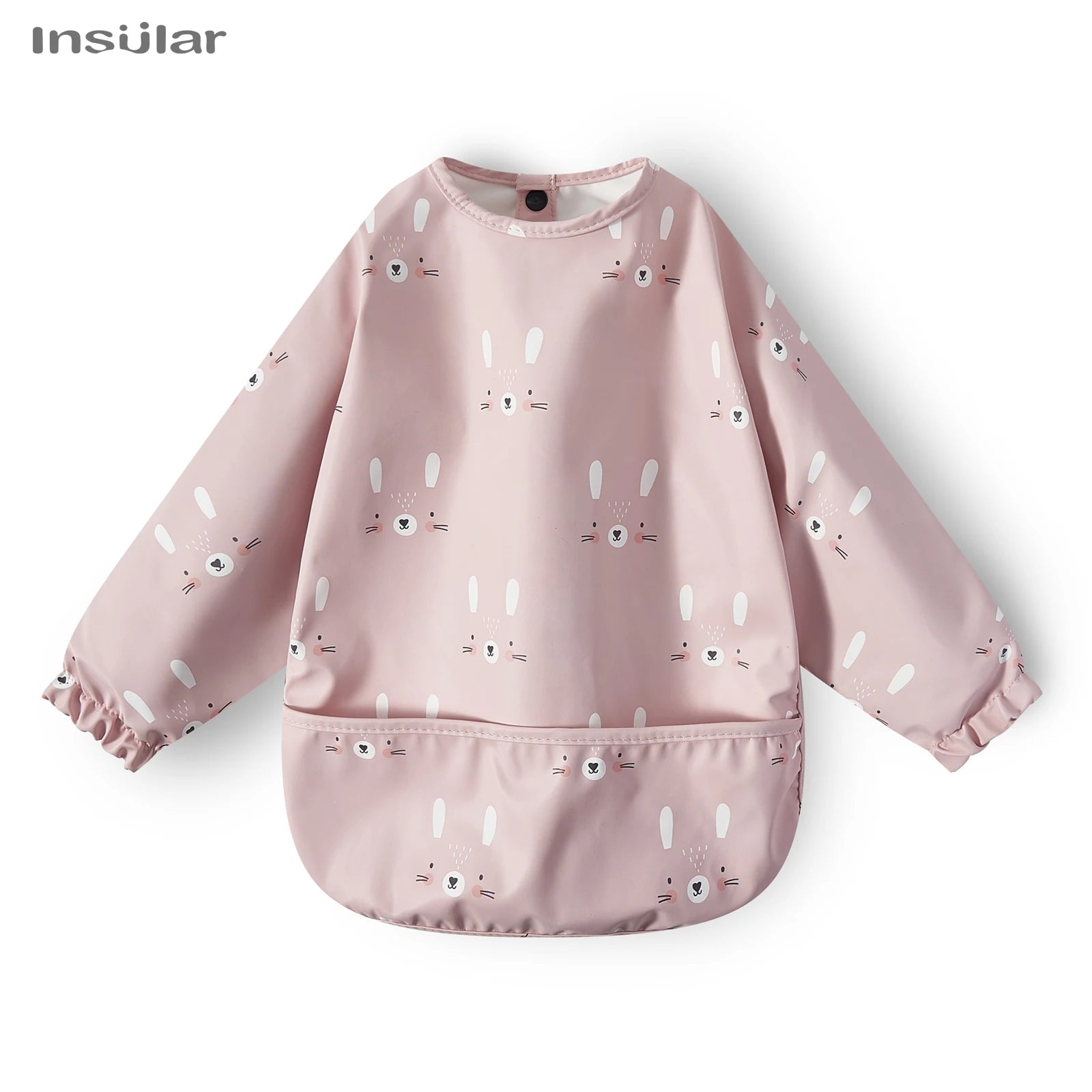 Nouveau bavoir bébé avec poche pour accessoires d'alimentation bavoirs pour enfants imperméable à manches longues bavoirs tabliers à manches longues