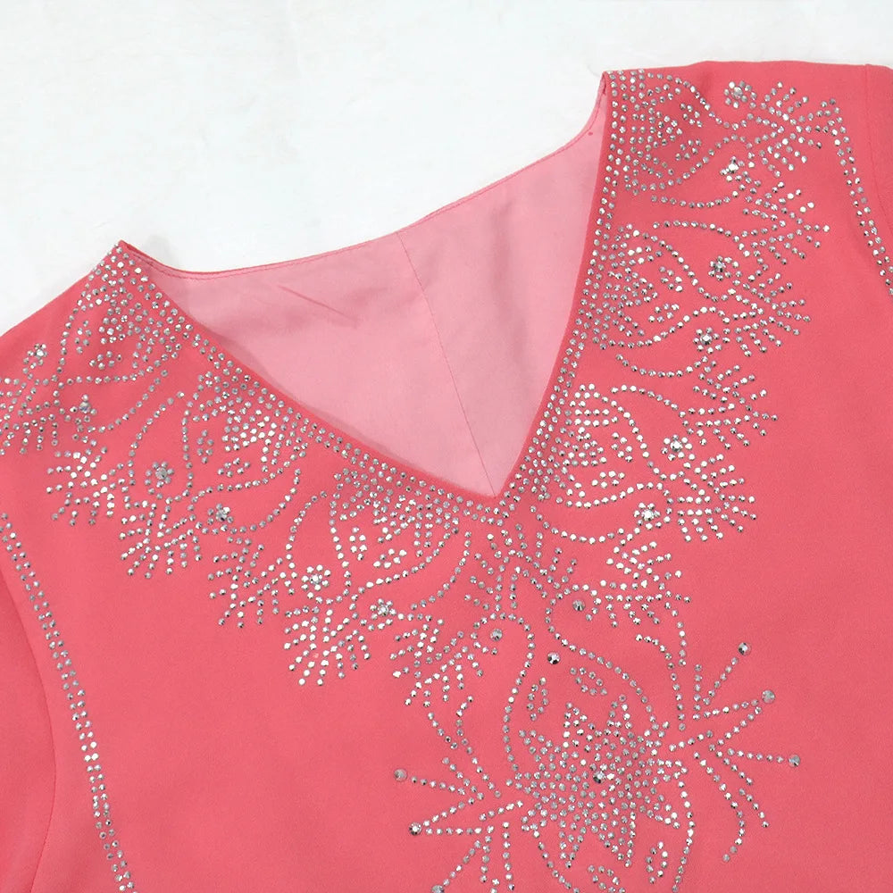 Eid Jalabiya - Women's Muslim Evening Dress, Diamond Lace-Up Arabic Abayas, Long Dresses, Elegant Dress, Educational Dress for Ramadan
