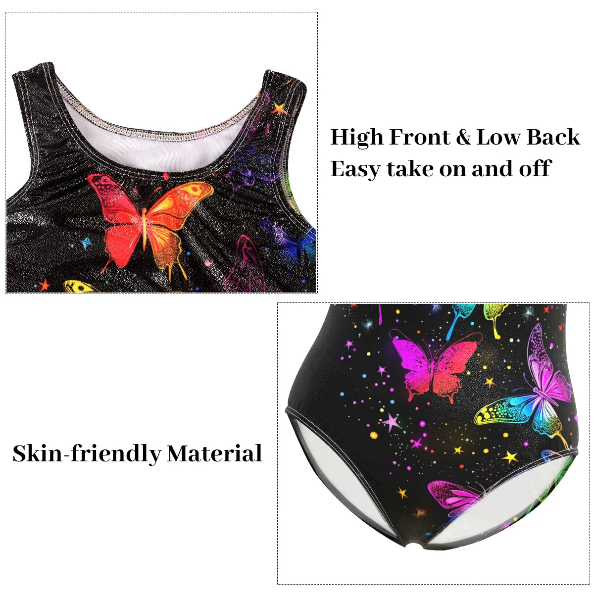 Justaucorps de gymnastique pour filles, vêtements de danse pour enfants avec short assorti, bandeau pour enfants