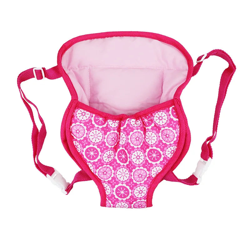 Sac à dos porte-poupée en peluche pour poupée, accessoires de poupée, porte-avant/arrière avec sangles, accessoires de poupée pour nouveau-né de 43cm, paquets sortants