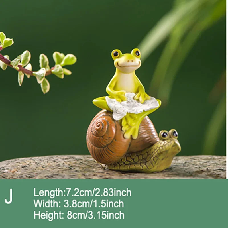 Simulation de fée de grenouille animale, Mini ornement en résine, décoration de jardin, Figurines miniatures, Micro paysage, Terrarium, cadeau artisanal