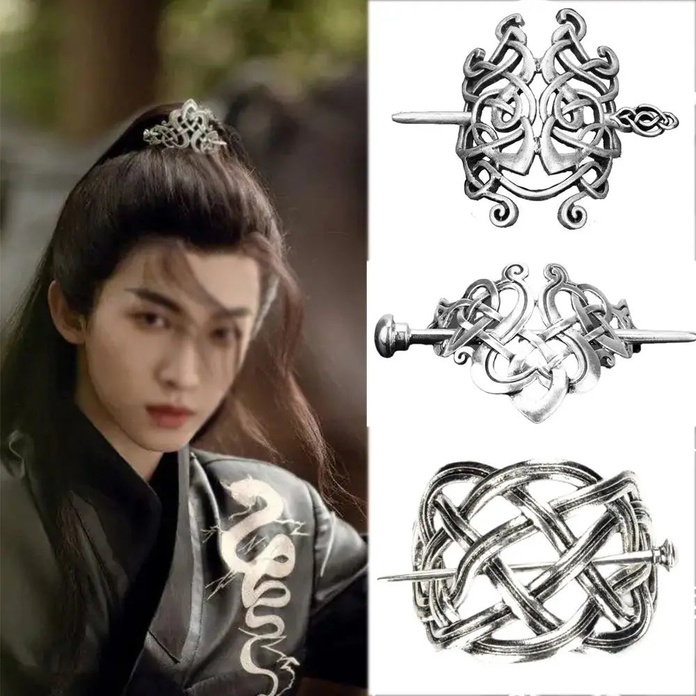 Accessoires pour cheveux, Corset en alliage de pierres précieuses, outil de conception de coiffure, bâton de cheveux à nœud celtique, couronne de cheveux de Style ancien, épingle à cheveux Hanfu