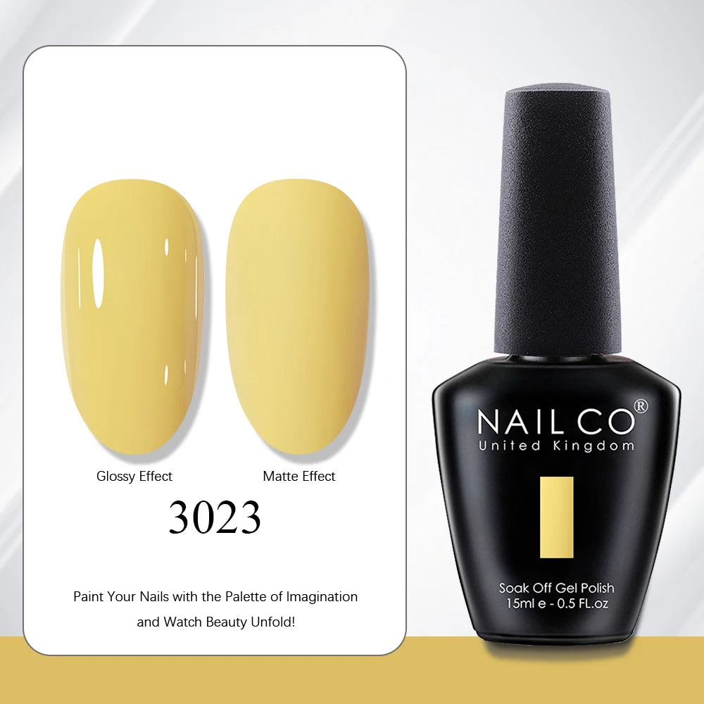 NAILCO 15ml Vernis à ongles Gel Vernis Semi Permanent UV Gel Vernis manucure Vernis Nail Art Nude Gel Poliish